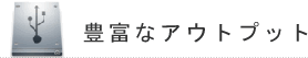 豊富なアウトプット